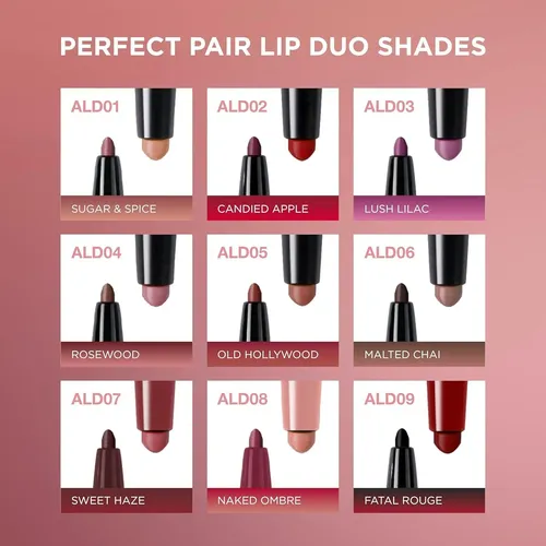 Dúo Labial Satinado Y Delineador Absolute New York