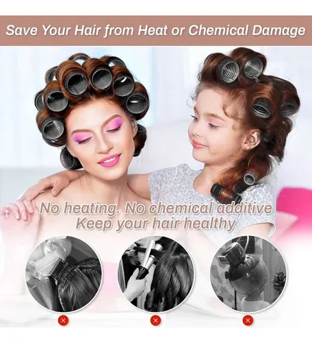 Set Rulos Auto-adherentes Para Cabello Shynek Jumbo Y