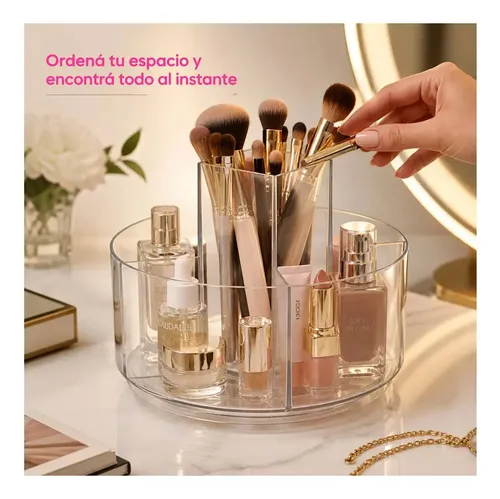 Organizador Maquillaje Giratorio 360º Acrílico Transparente Oh My Shop
