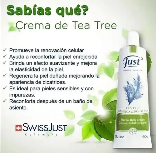 Crema De Tea Tree Manuca Rosalina – Just Swiss – 60g