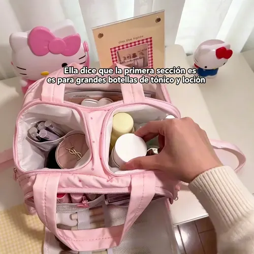 Neceser Kitty Melody Mano Compartimentos Mujer