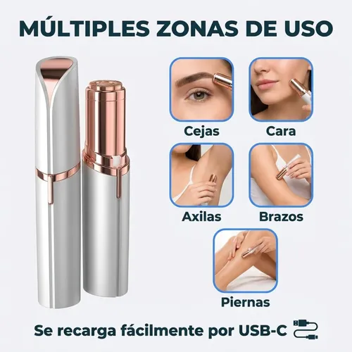 Depiladora Facial Eléctrica Usb Recargable Corporal