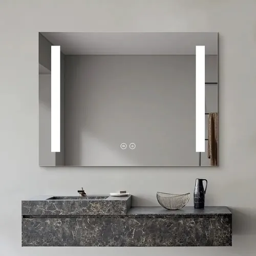 Espejo Rectangular Moderno Luz Led Desempañador 60×80 Hogar Espejo