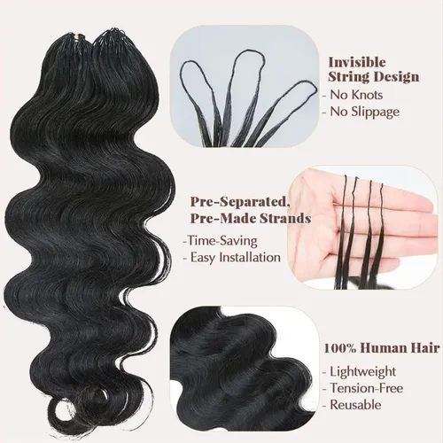 Pelucas De Extensión De Cabello En Y Preseparadas Para Cuerp