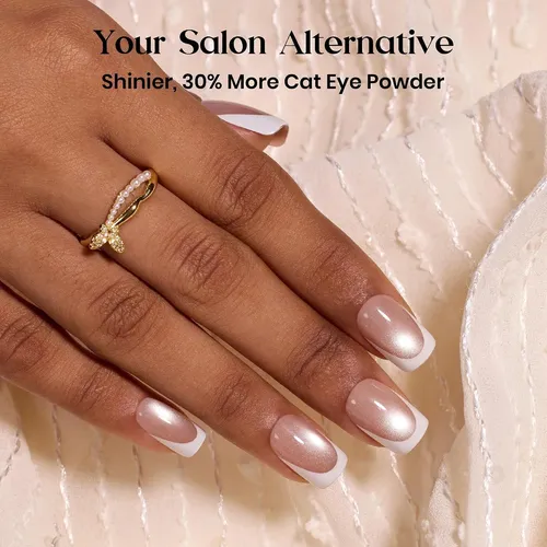 Uñas Adhesivas Beetles French Tip Short Squoval Glassy