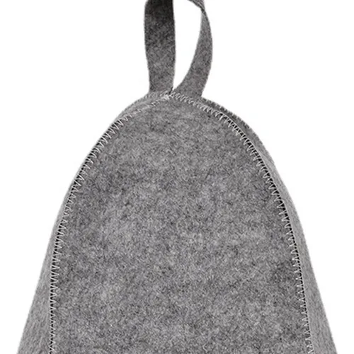 #$sombrero De Fieltro Para Sauna Gorro Para La Cabeza Gris*& Grey 25cmx36cm Figuras De Acción