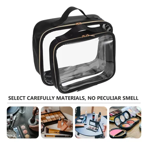 2 Bolsas De Maquillaje Transparentes Para Viaje, Neceser Cla