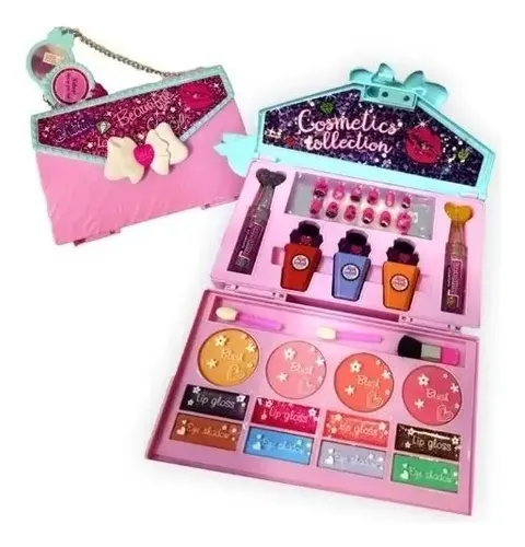 Cartera Maquillaje Infantil Poppi Juguete Esmaltes Set 40 Piezas
