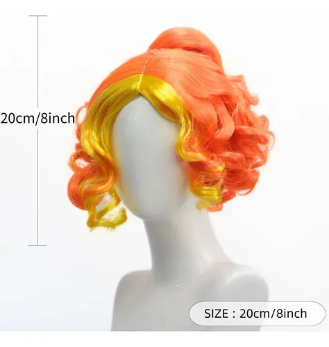 Peluca De Anime Con Forma De Muñeco Para Hombre Y Mujer