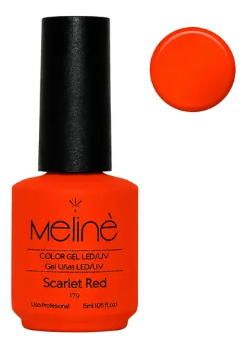 Meline Esmalte Semipermanente Gel Led/uv 179 Scarlet Red