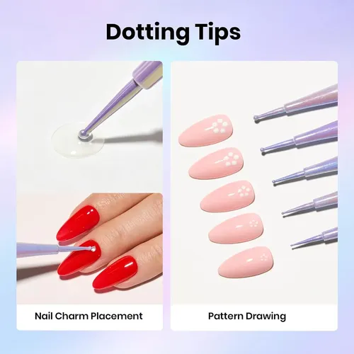 Kit 5 Herramientas Nail Art Gel 3d Silicona Diseño
