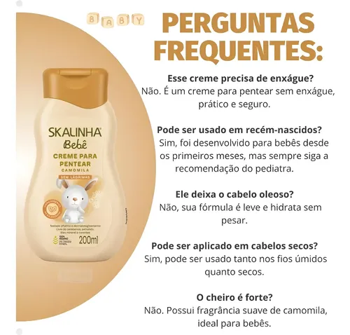 Crema Peinar Skalinha Bebe Skala Curly Girl 200ml Vegana