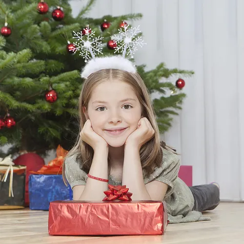 Bonito Tocado Navideño, Bonita Diadema Para El Pelo, 4 Unida