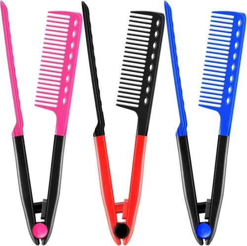 3 Piezas Peine Para El Cabello Cepillo Para El Cabello Para  Rosa Roja, Azul Y Roja.