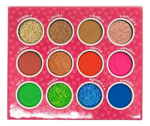 Paleta Sombras De Ojos 12 Tonos Ruby Rose By Melu