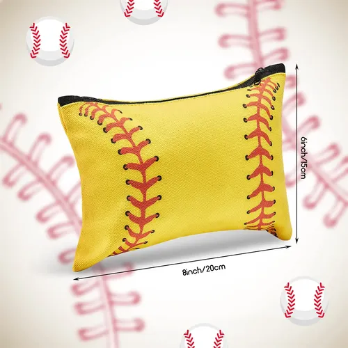 Bolsa De Maquillaje Frienda, Tela Estilo Softball, 20 X 15 C
