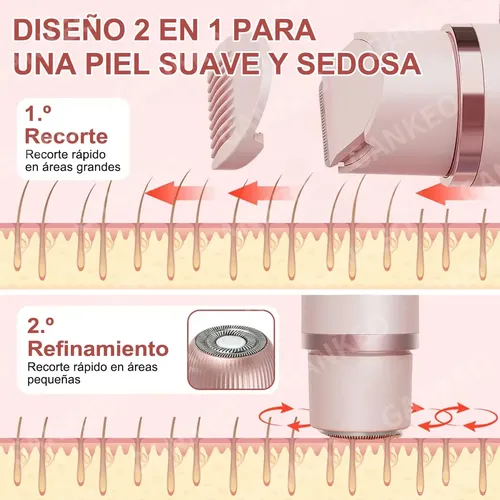 Depiladora Eléctrica 2 En 1 Para Mujer, Sin Dolor Y Dx ,,.
