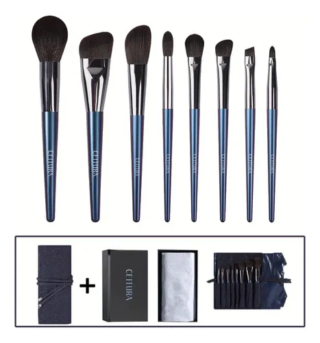 Set De Brochas De Maquillaje Suaves, 8 Piezas Para Una Aplic