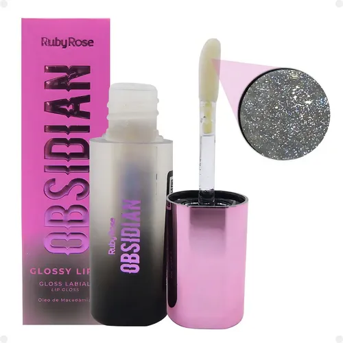 Brillo Labial Ruby Rose Obsidian Gloss Plateado 1ud Plateado