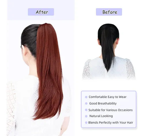 Extensión De Cola De Caballo Shulashop Cabello Sintético Aub