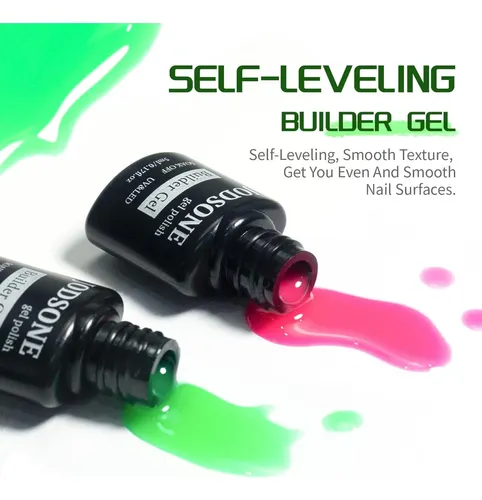 Juego De Gel Builder Color Gel Con Top Coat Y Base Coat 24