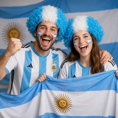 Peluca Argentina Cotillón Mundial Hinchada Fútbol Fiesta