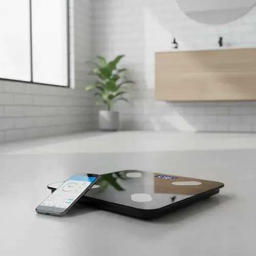 Balanza Digital De Baño Inteligente Bluetooth 180 Kg Negra