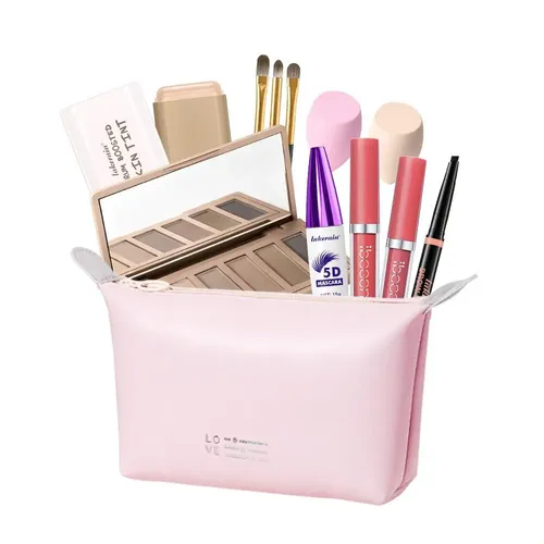 Set De Paleta De Lápiz De Cejas, Rubor, Brillo Labial Y Somb