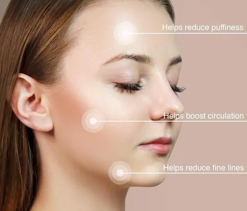 Rodillo Facial Jade Verde Masajeador Drenaje Linfático