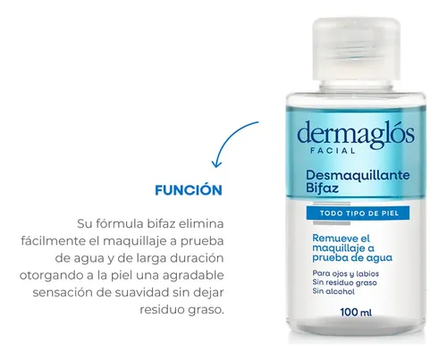 Dermaglós Facial Desmaquillante Bifaz De Ojos Limpiador