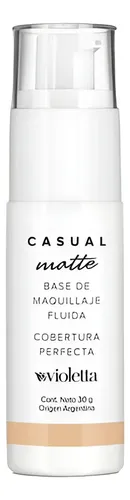 Base De Maquillaje Fluida Matte Casual 30g By Violetta
