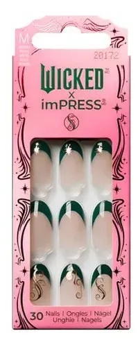 Kiss Wicked X Impress Uñas Postizas Modelo Always Been Green