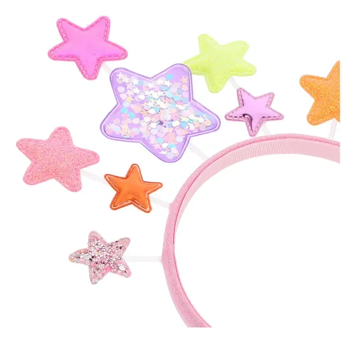4 Vinchas Estrella Niña Cinta Pelo Infantil Estrellas
