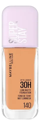 Maybelline Super Stay Lumi Matte Base de Maquillaje Líquida, Alta Cobertura con Acabado Mate Luminoso, Tecnología Lightwear 30H de Duración, Tono 140, 30 ml