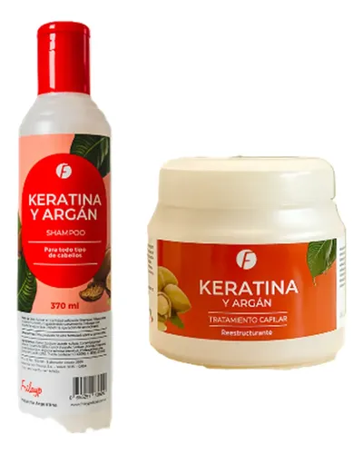 Shampoo 370ml + Mascara 240g –  Keratina Y Argan Frilayp