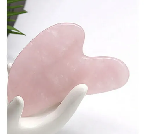 Mesa C* C# Natural Rose Gua Sha Para Masaje Facial, De C