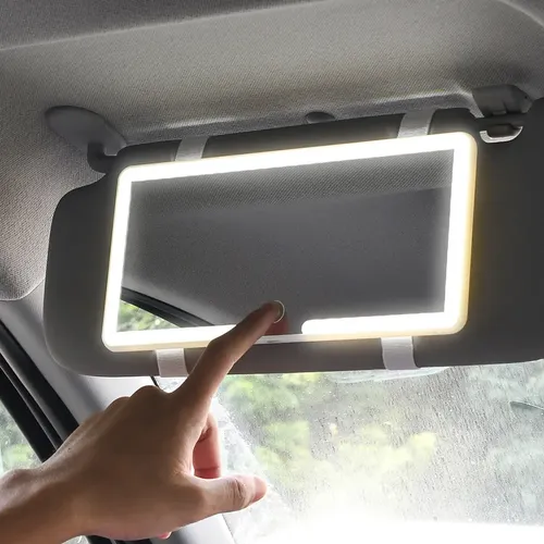 Espejo Led Visera Coche 3 Modos Luz