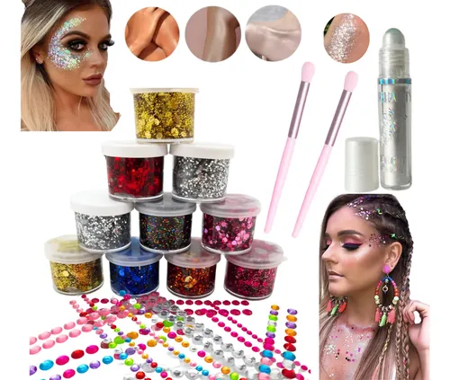 Party Box Bar Kit Glitter Gel Strass Autoadhesivo