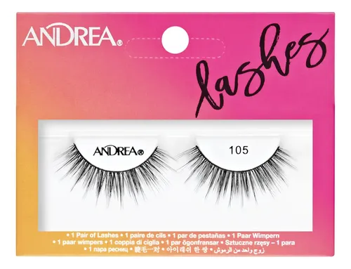 Tira De Pestañas Postizas Andrea Strip Lashes Negro N°105
