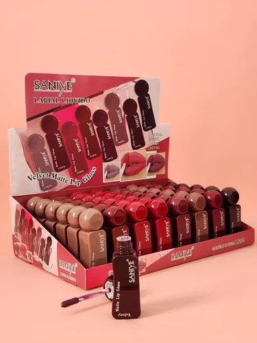 Labial Liquido Velvet Matte Lip Gloss Larga Duracion Saniye Color 02