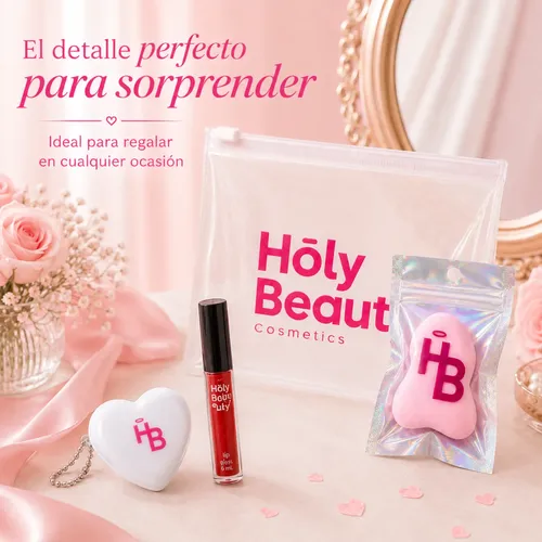 Set Holy Beauty Gloss Labial Cisne Luz Hb Y Neceser