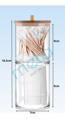 Organizador Dispenser Porta Discos Pads Algodon Maquillaje