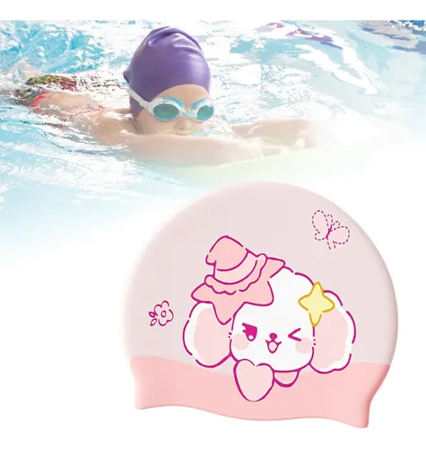 Gorro De Baño Para Niños, Gorro De Ducha Ligero Para Rosa