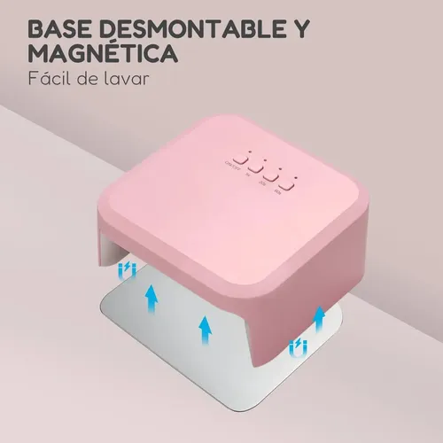 Cabina Lámpara Uv Led 48w City Girl Uñas Gelificadas Lila