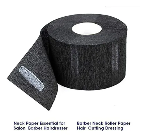 2 Rollos De Tiras De Papel De Peluquero Desechables Negras P