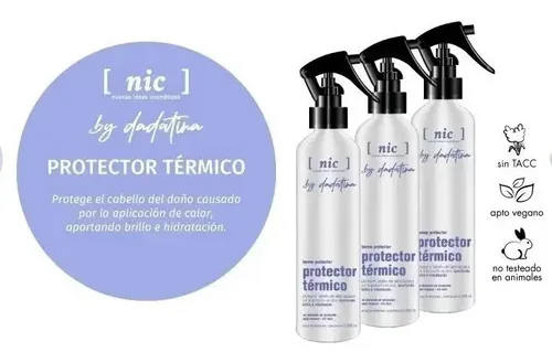 Protector Termico Capilar Nic By Dadatina X200ml Pelo Calor