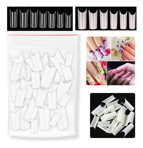 Tips Curvatura C Cristal 500 Unidades Uñas Esculpidas