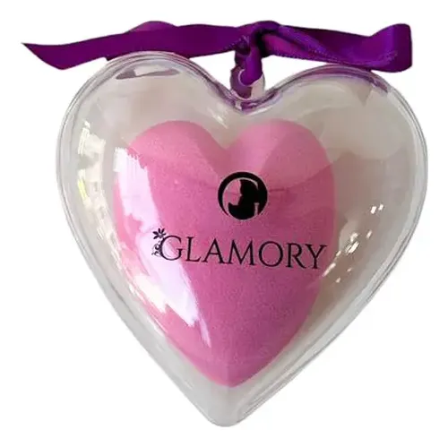 Esponja Maquillaje Corazón Glamory Dark Fuchsia Fucsia Grande