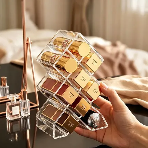 Caja De Almacenamiento De Lápiz Labial Transparente De Escri Trasparente