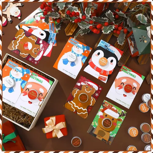 Paquete De 25 Latas De Bálsamo Labial Navideño De Leelosp, L